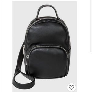 Wild Fable Trendy Mini Leather Black Backpack
